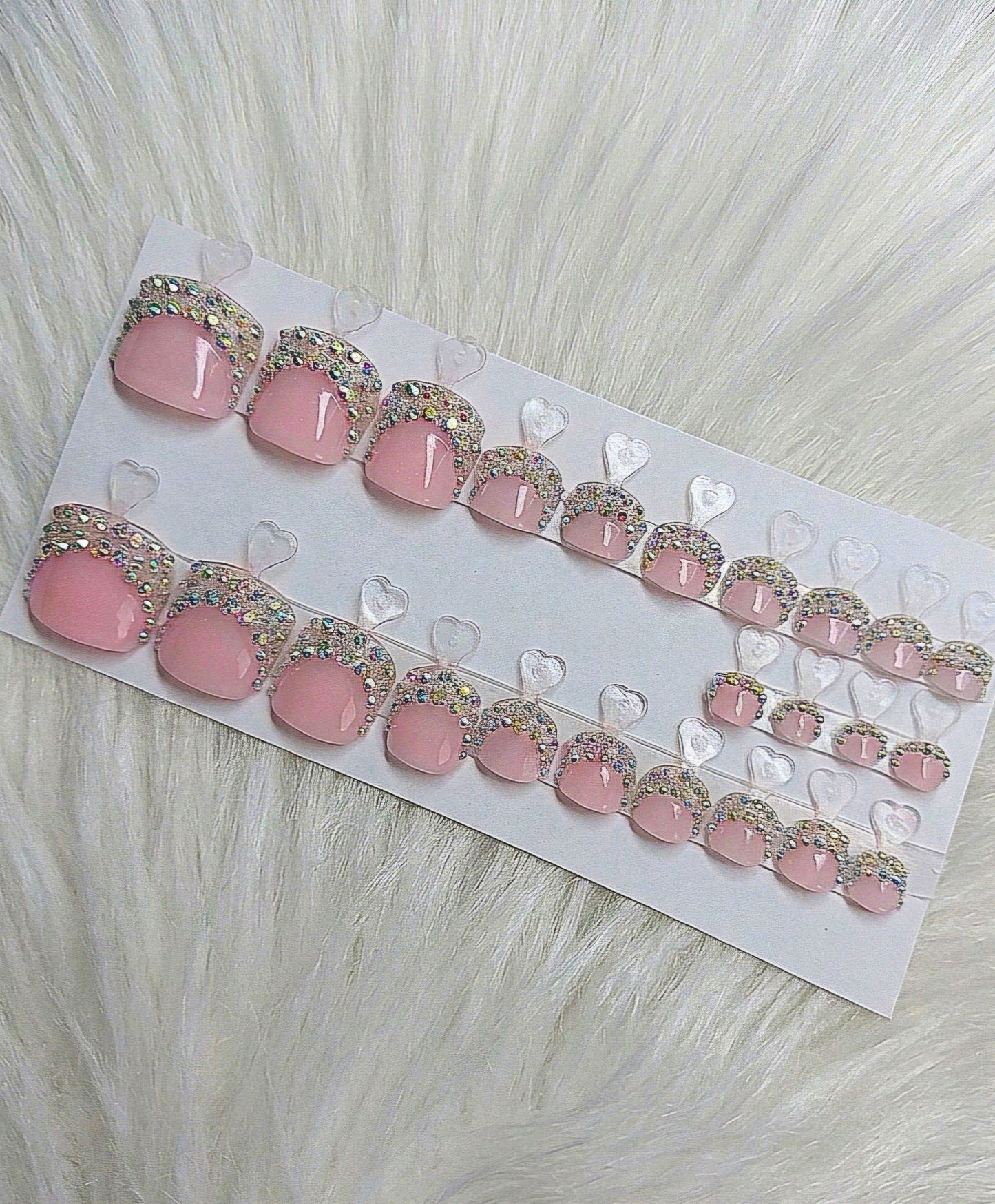 Bling French Toenails