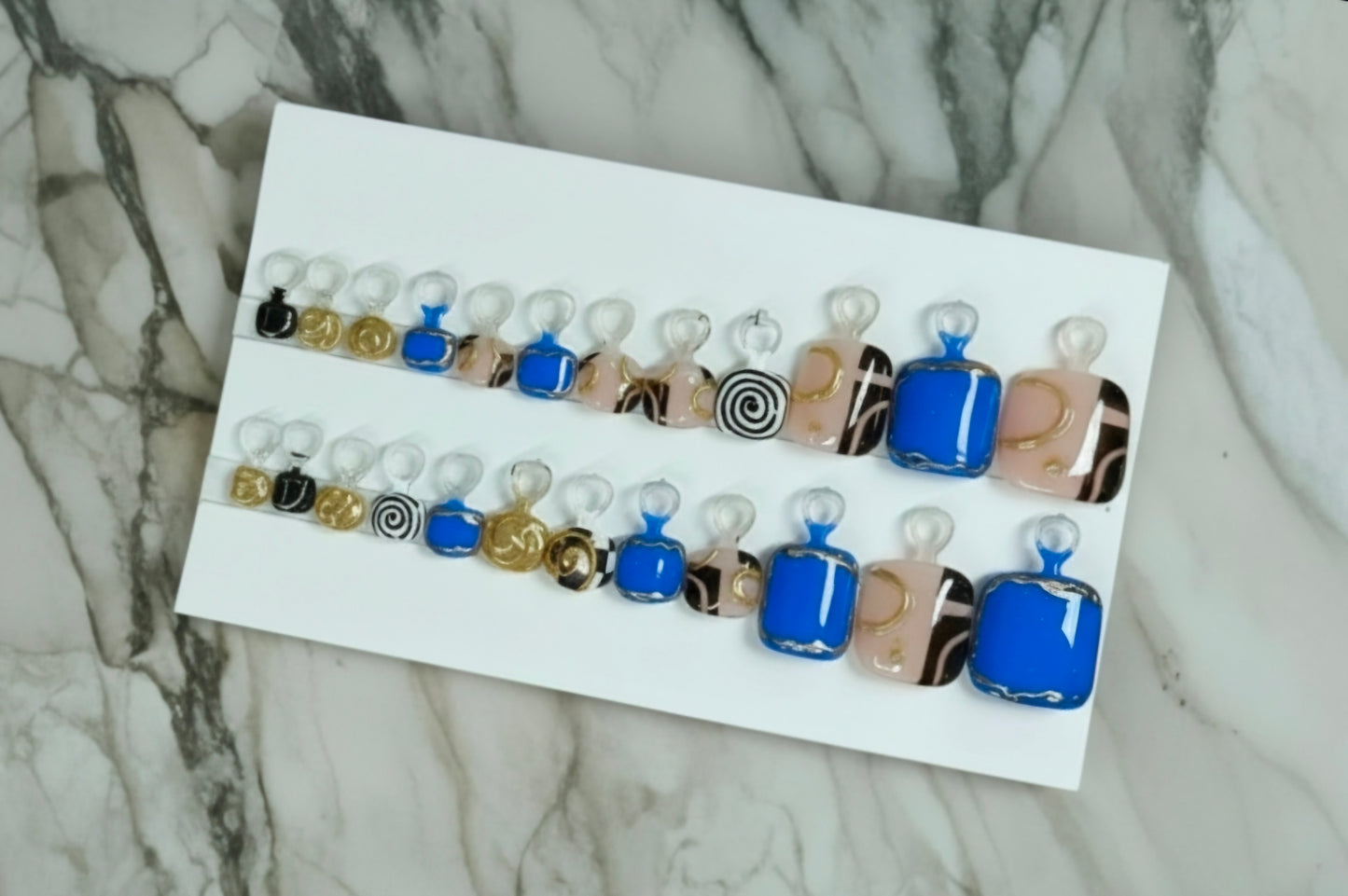 Blue Mirage Toenails