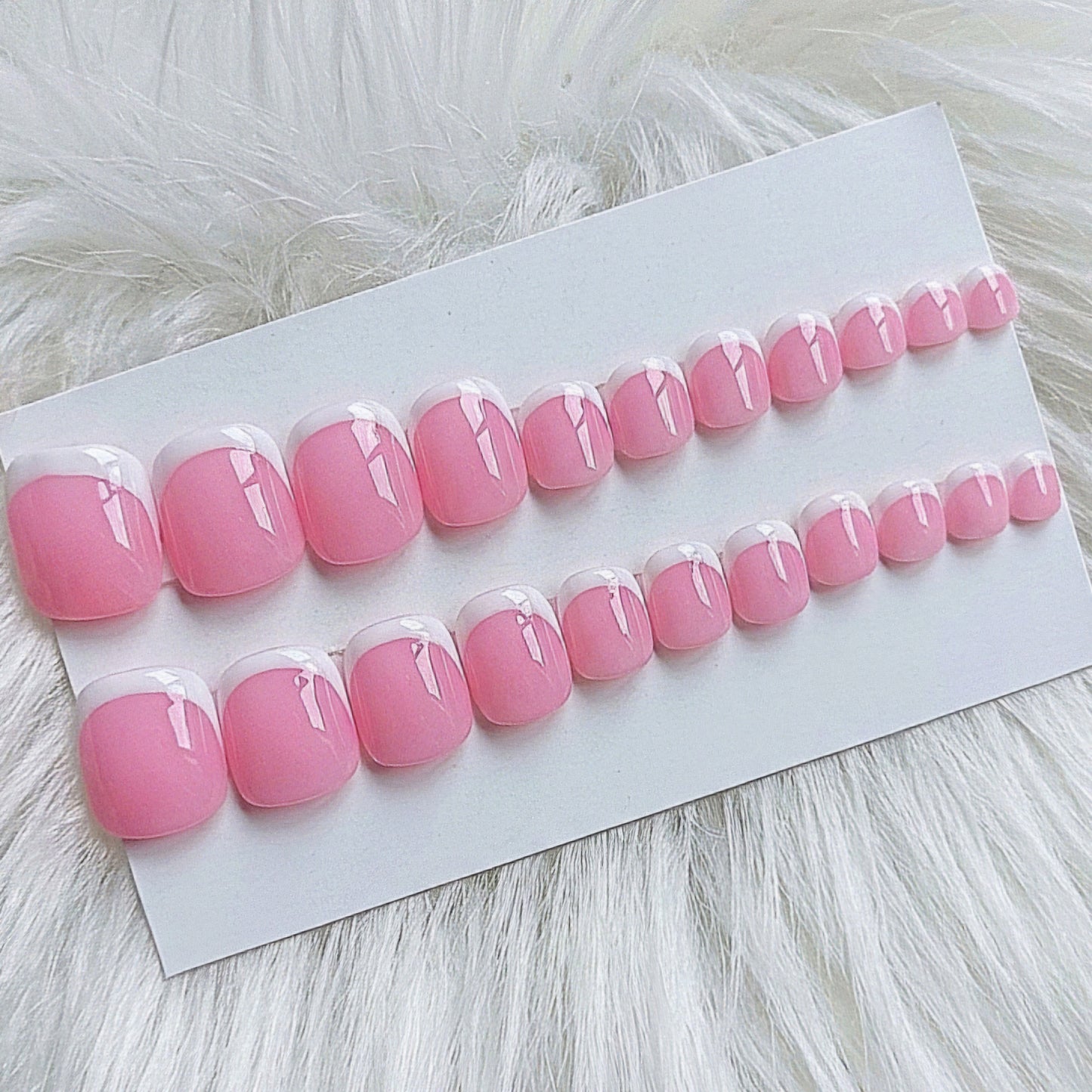 Rose French Toenails