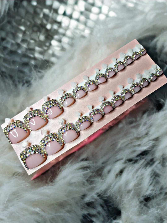 Bling Frenchies Toenails