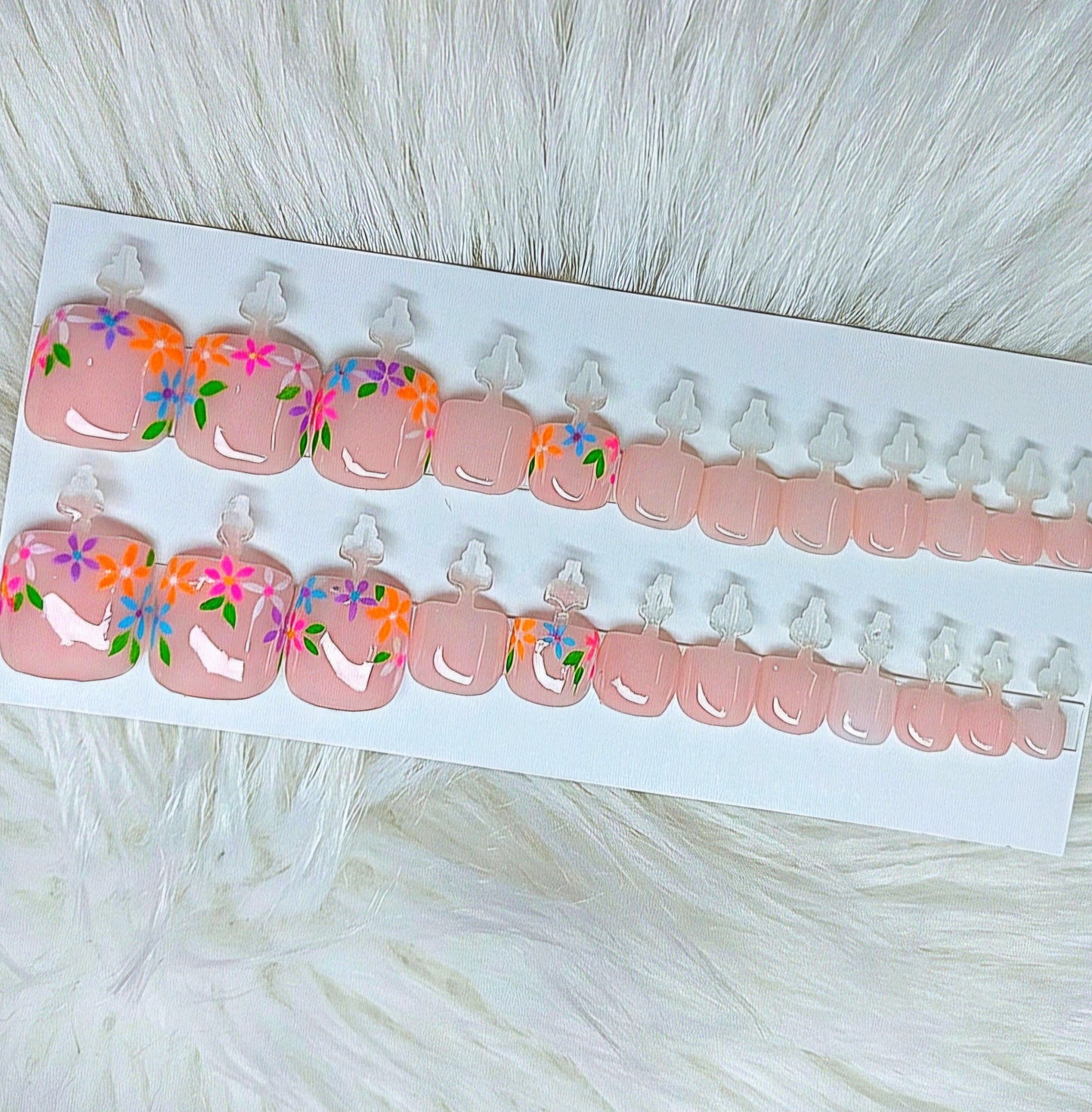 Blossom Border Toenails
