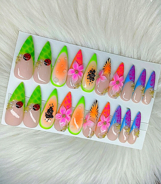 Tropic Extravagance Long Stiletto