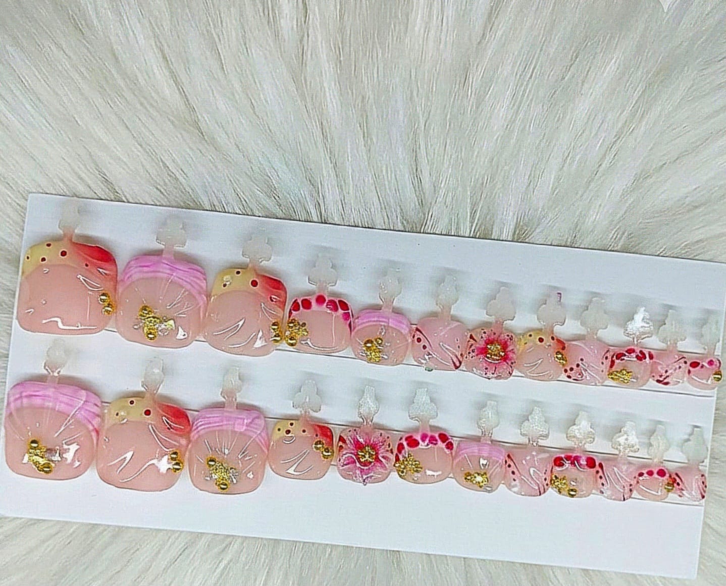 Floral Fantasy Toenails
