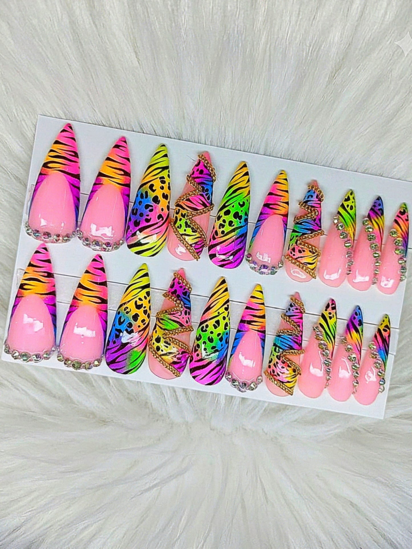 Rainbow Rush Long Stiletto